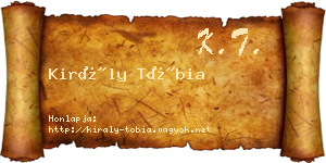 Király Tóbia névjegykártya